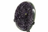 Sparkling Amethyst Geode With Metal Stand - Uruguay #371906-3